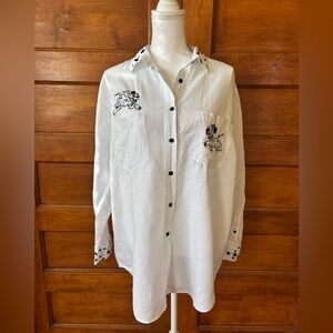 Disney Store 101 Dalmatians women’s button down shirt- DAMAGED